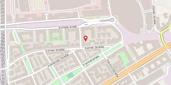 Karte der Umgebung von Kölner Str. 26, 60327 Frankfurt