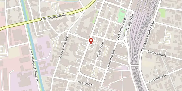 Karte der Umgebung von Okenstraße 18, 77652 Offenburg