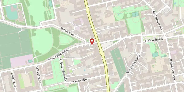 Karte der Umgebung von Thomasstraße 3, 12053 Berlin
