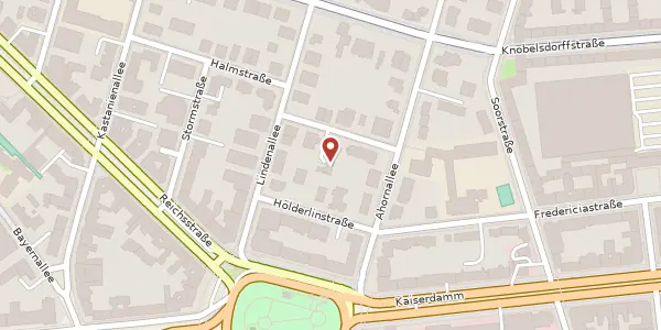 Karte der Umgebung von Klaus-Groth-Straße 9, 14050 Berlin