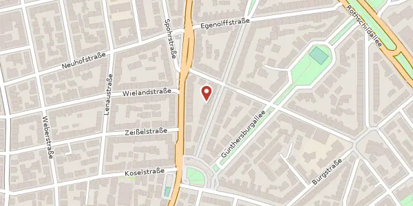 Karte der Umgebung von Rotlintstr. 13, 60316 Frankfurt