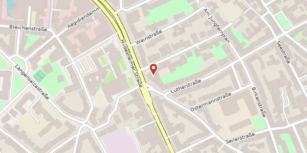 Karte der Umgebung von Hildesheimer Straße 25, 30159 Hannover