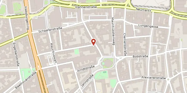Karte der Umgebung von Rubensstr. 1-3, 50676 Köln