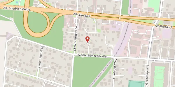 Karte der Umgebung von Weißenhöher Straße 33A, 12683 Berlin