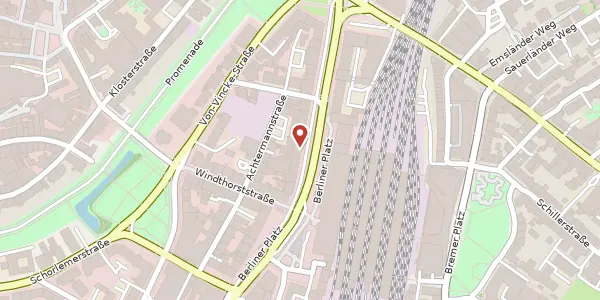Karte der Umgebung von Bahnhofstr. 18, 48143 Münster