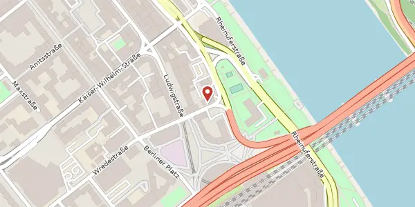 Karte der Umgebung von Wredestraße 6, 67059 Ludwigshafen am Rhein