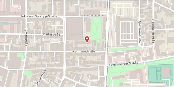 Karte der Umgebung von Hermannstr. 55 a, 33602 Bielefeld