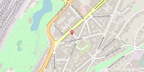 Karte der Umgebung von Friedenstraße 2, 70190 Stuttgart