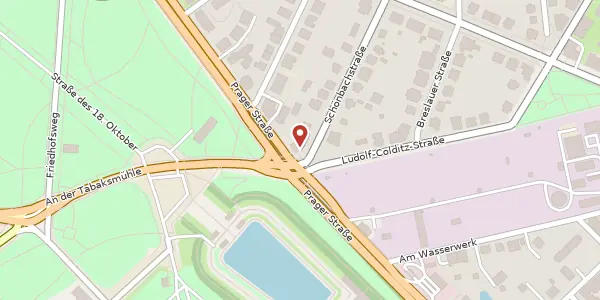 Karte der Umgebung von Schönbachstraße 1, 04299 Leipzig