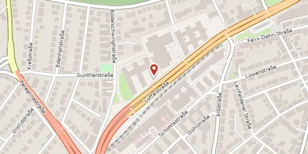 Karte der Umgebung von Löffelstraße 42, 70597 Stuttgart