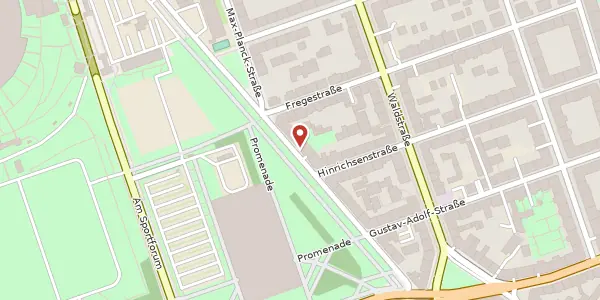 Karte der Umgebung von Friedrich-Ebert-Straße 112, 04105 Leipzig