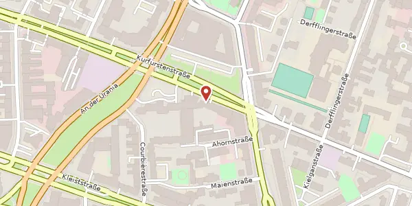 Karte der Umgebung von Kurfürstenstraße 127, 10785 Berlin