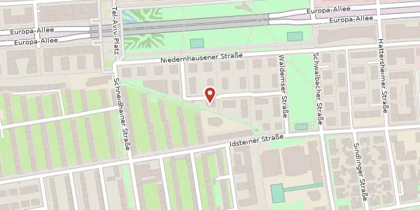 Karte der Umgebung von Altenhainer Str. 11, 60326 Frankfurt
