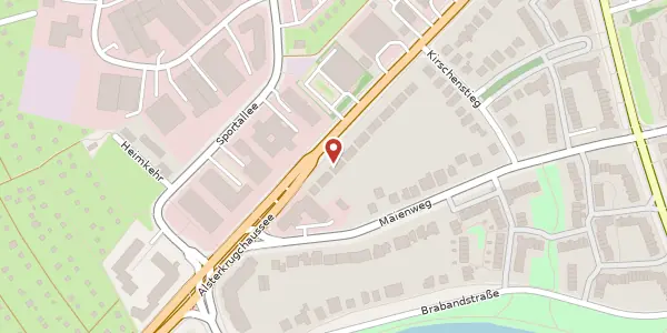 Karte der Umgebung von Alsterkrugchaussee 296, 22297 Hamburg