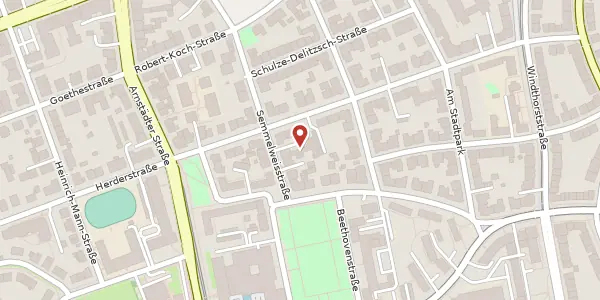 Karte der Umgebung von Semmelweisstraße 12, 99096 Erfurt