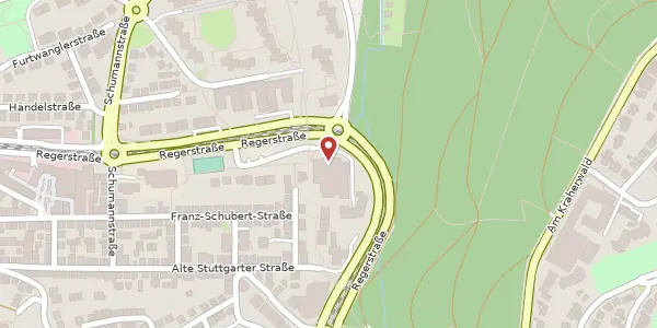 Karte der Umgebung von Regerstraße 60, 70195 Stuttgart