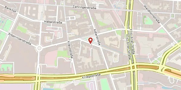 Karte der Umgebung von Steinstraße 23, 76133 Karlsruhe