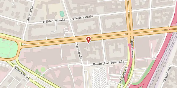 Karte der Umgebung von Kaiserdamm 83, 14057 Berlin