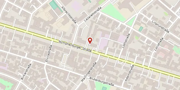 Karte der Umgebung von Nymphenburger Str. 90e, 80636 München