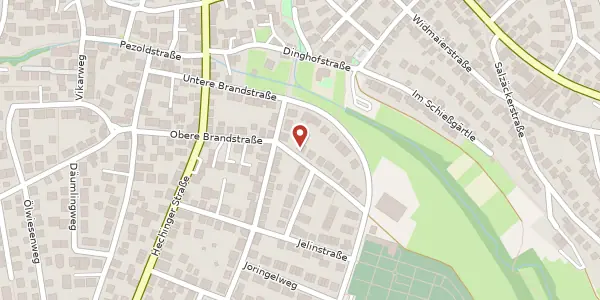 Karte der Umgebung von Obere Brandstraße 33, 70567 Stuttgart