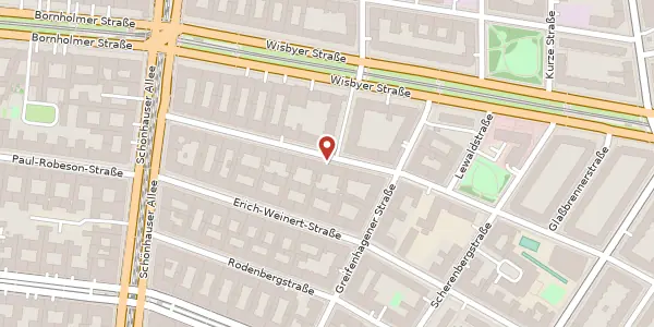 Karte der Umgebung von Kuglerstraße 22, 10439 Berlin