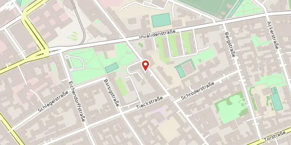 Karte der Umgebung von Gartenstraße 99, 10115 Berlin