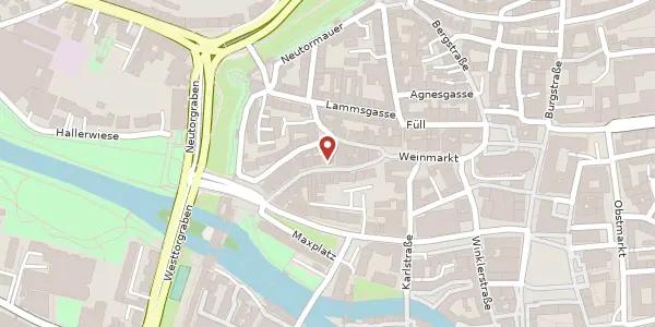 Karte der Umgebung von Weißgerbergasse 12, 90403 Nürnberg