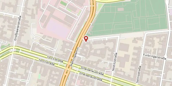 Karte der Umgebung von Baruther Straße 1, 10961 Berlin