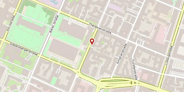 Karte der Umgebung von Türkenstr. 26, 80333 München