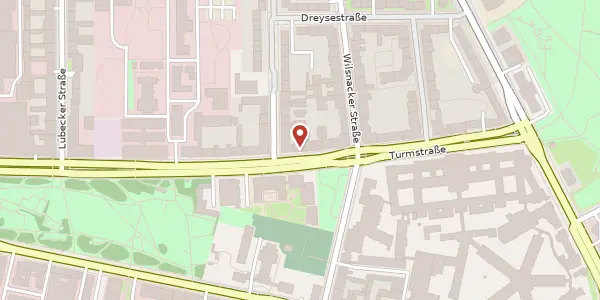 Karte der Umgebung von Turmstraße 14, 10559 Berlin