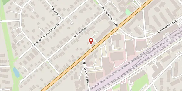 Karte der Umgebung von Hamburger Straße 70, 22926 Ahrensburg