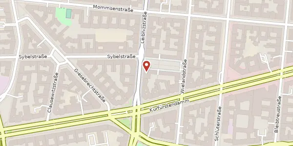 Karte der Umgebung von Leibnizstraße 53, 10629 Berlin