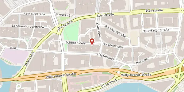 Karte der Umgebung von Schopenstehl 22, 20095 Hamburg