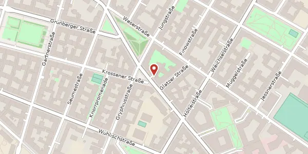 Karte der Umgebung von Boxhagener Straße 87, 10245 Berlin