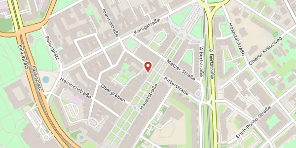 Karte der Umgebung von Hauptstraße 21, 01097 Dresden