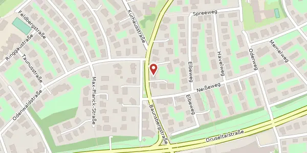 Karte der Umgebung von Baunsbergstraße 59, 34131 Kassel