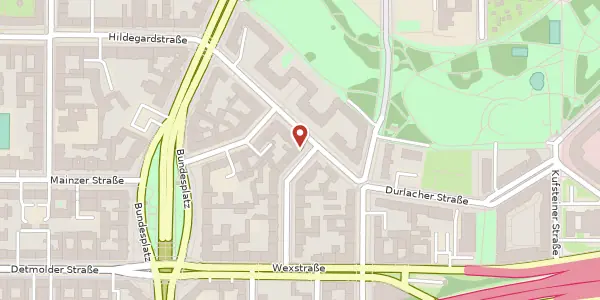 Karte der Umgebung von Bruchsaler Straße 1, 10715 Berlin