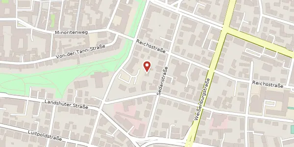 Karte der Umgebung von Sedanstraße 10 a, 93055 Regensburg