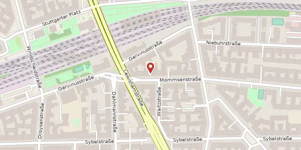 Karte der Umgebung von Mommsenstraße 35, 10629 Berlin