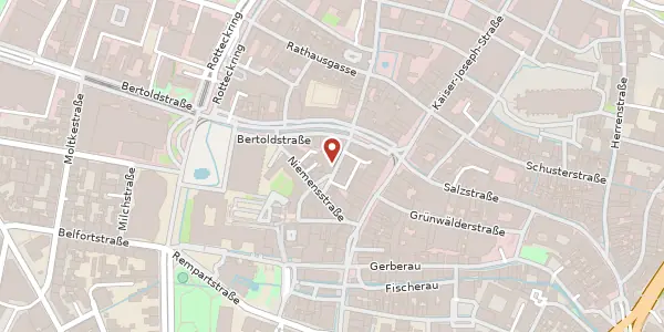 Karte der Umgebung von Universitätsstraße 10, 79098 Freiburg im Breisgau
