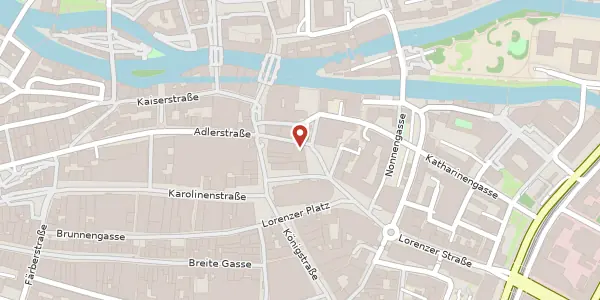 Karte der Umgebung von Lorenzer Platz 3a, 90402 Nürnberg