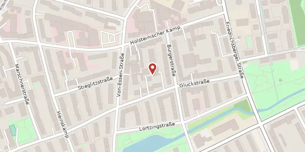 Karte der Umgebung von Gluckstraße 57, 22081 Hamburg