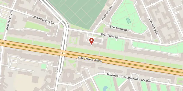 Karte der Umgebung von Karl-Marx-Allee 99, 10243 Berlin