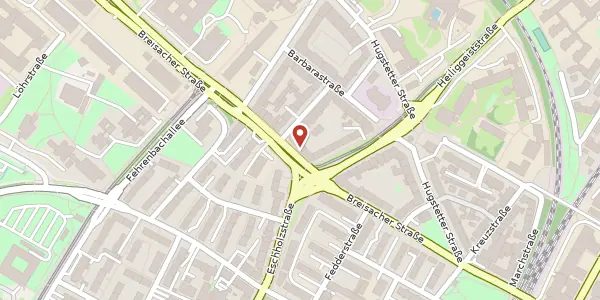 Karte der Umgebung von Breisacher Straße 46, 79106 Freiburg im Breisgau