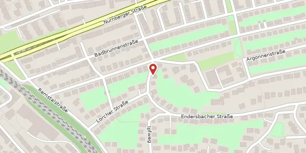 Karte der Umgebung von Gmünder Straße 9, 70374 Stuttgart
