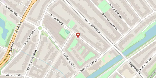 Karte der Umgebung von Scheideweg 28, 20253 Hamburg