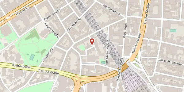 Karte der Umgebung von Ursulagartenstr. 29, 50668 Köln