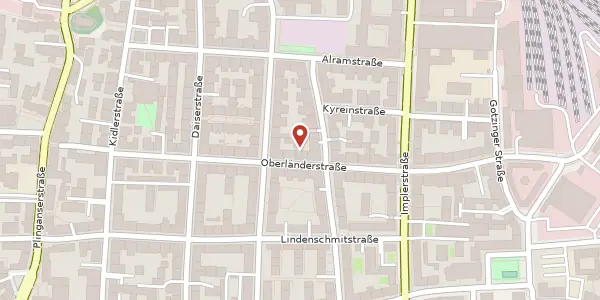 Karte der Umgebung von Oberländerstr. 22, 81371 München