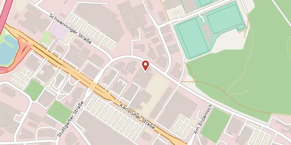 Karte der Umgebung von Mannheimer Straße 17, 75179 Pforzheim