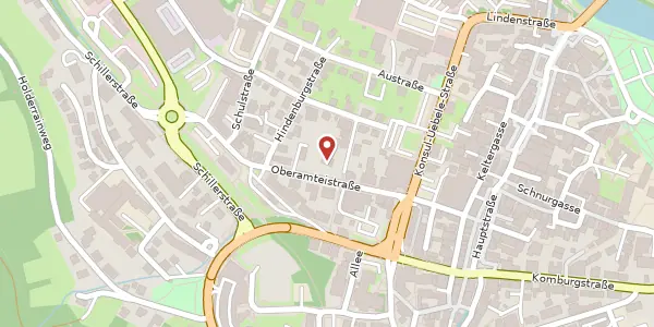Karte der Umgebung von Oberamteistraße 20, 74653 Künzelsau
